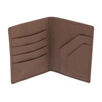 Dents Beauley Pebble Grain Leather Passport Holder with RFID - Cognac