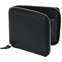 Dents Avon Zip Wallet Smooth Nappa Leather with RFID Blocking Protection - Black
