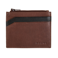 Dents RFID Two-Colour Pebble Grain Leather Card Holder - Tan