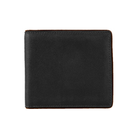 Dents RFID Two-Colour Pebble Grain Leather Bifold Wallet with Coin Purse - Black