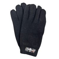 3M Thinsulate Shetland Ragg Wool Gloves Winter Ski Thermal Snow - Black - Small