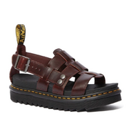 Dr. Martens Womens Terry Strap Leather Sandals Slides Shoes - Charro