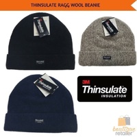 3M THINSULATE Thermal Insulated RAGG WOOL Beanie Warm Winter Hat Cap Shetland
