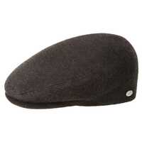 Bailey Mens Lord Wool Ivy Newsboy Flat Cap Hat Made in Italy - Charcoal/Black