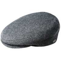 Bailey Mens Lord Wool Twill Ivy Flat Cap Hat Made In Italy - Charcoal