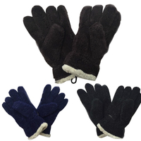 Thick FLEECY Boucle Warm Gloves Winter Knit Fluffy Warm Wrist Length Plush Ski