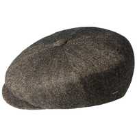 Bailey Mens Beech Ivy Newsboy Flat Cap Classic Wool Fabric Hat - Brown