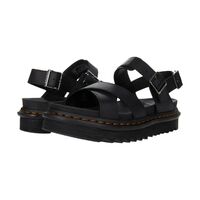 Dr. Martens Womens Voss II Hydro Leather Sandals w Adjustable Buckle - Black