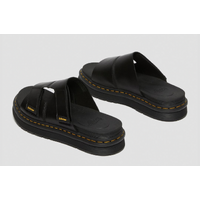 Dr. Martens Mens Daxton Leather Slide Lightweight Slip-On Sandal - Black Brando