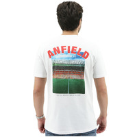 Liverpool FC Mens Crew T Shirt Tee Top Soccer Football - White Anfield