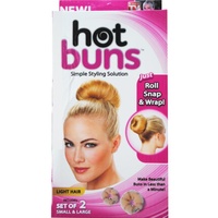 HOT BUNS Set Of 2 Small & Large Simple Styling Solution Hair Authentic