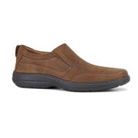 Hush Puppies Mens Elkhound MT Slip-On Nubuck Leather Shoes Bounce 2.0 - Pine Brown