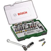 Bosch Accessories 27-Piece Screwdriver Bit and Ratchet Set (with Colour Coding, Accessories for Screwdrivers)