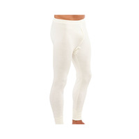 Mens Thermal Long Johns Trouser Pants Merino Wool Blend Aus Made Thermals - Beige