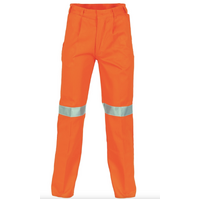 DNC Cotton Drill Pants With 3M Reflective Tape - Orange - Size 107R