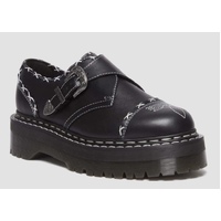 Dr. Martens Monk Quad GA Leather Strap Shoes Platform - Black Wanama