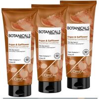 3x Loreal Botanicals 200ml Nourishing Conditioner Argan & Safflower For Dry Hair