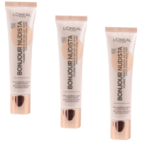 3pcs Loreal 30ml Bonjour Nudista Bb Cream Awakening Skin Tint - Medium Light  