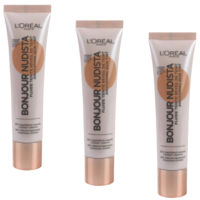 3pcs Loreal 30ml Bonjour Nudista Bb Cream Awakening Skin Tint - Medium Dark 