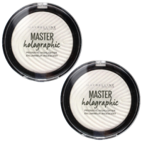 Maybelline 8g Highlighter Powder Master Holographic 50 Opal Flips Shimmer - 2pcs