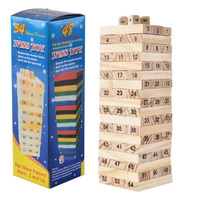 Wooden Blocks Stacking Tower Game Balance Toy