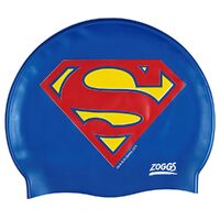 Zoggs Junior Superman Silicone Swimming Swim Cap Kids Childrens