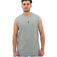 Liverpool FC Mens Muscle Tank Top T Shirt Vest Soccer Sleeveless Vest - Grey