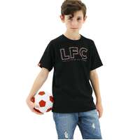 Liverpool FC Youth Boys Youll Never Walk Alone T-Shirt Top Tee Soccer - Black