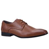 Grosby Men's Andrew Lace Up Dress Formal Shoes Synthetic Leather - Tan Brown