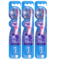 Oral-B Manual Toothbrush 3D White Soft Unisex Tooth Brush - 3 Pack