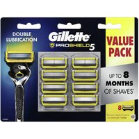 Gillette Proshield 5 Shaving Razor Cartridges Doble Lubrication - 8 Pack Blades