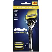 Gillette Pro Shield 5 Mens Razor with 1 Handle and 2 Razor Blades Refill