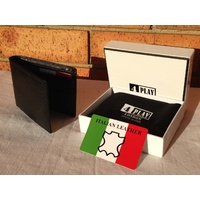 Mens Wallet - Genuine Italian Leather Designer Credit Card Bifold Slim Quality