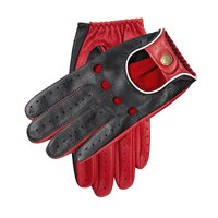 Dents Men’s Touchscreen Three Colour Leather Driving Gloves - Black/Berry/White