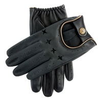 The Suited Racer x Dents Touchscreen Leather Driving Gloves Limited Ed - Black/Gold