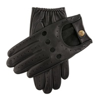 Dents Delta Mens Classic Leather Driving Gloves Signature Luxury - Black