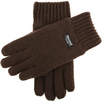 Dents Mens 100% Wool Knit Gloves with 3M Thinsulate Lining - Chocolate - X-Large