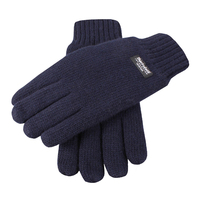 DENTS Men's 100% Wool Knit Gloves With Elasticated Rib Knit Cuff & 3M Thinsulate Lining