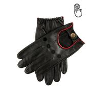 Dents Mens Silverstone Touchscreen Driving Gloves - Black Berry