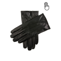 DENTS Aviemore Men's Touchscreen Leather Gloves Warm Winter - Black