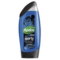 Radox 250mL Shower Gel Feel Sporty & Shampoo 2-In-1 With Watermint & Sea Minerals