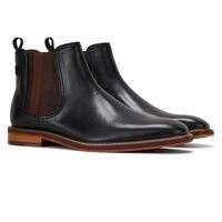 Julius Marlow Men's Scuttle Mocha Chelsea Work Leather Boots Shoes - Black