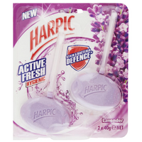 Harpic Toilet Block Active Fresh Hygienic Lavender Scent 40g - 1 Pack of 2