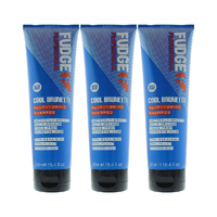 3x Fudge 250ml Blue Toning Shampoo - Erases Red & Orange from Cool Brunette Hair