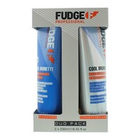 Fudge 250ml Professional Cool Brunette Blue-Toning Set Shampoo + Conditioner 