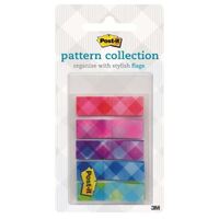 Post-it Pattern Flags Plaid Collection 11.9mm x 43.2mm Paper Stationary Note