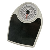 150kg Large Dial Mechanical Bathroom Scale Scales Body Weight - Black/White