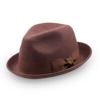 Goorin Bros Rude Boy Wool Fedora Hat Brothers Winter Warm - Brown