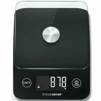 BodySense by Propert Glass Top Digital Kitchen Scale 5kg - Black
