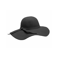 Maddison Avenue Womens Adjustable Wool Fedora Panama Hat One Size - Black